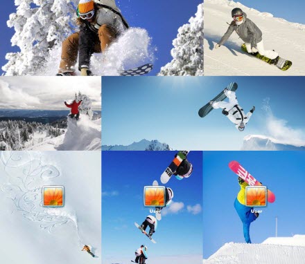 নিয়েনিন একটি সুন্দর Win 7 থিম Extreme Snowboard Theme 2013 (+ Logon Screen)