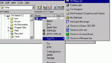দ্রুত ফাইল কপি – সেন্ডটু এর মাধ্যমে