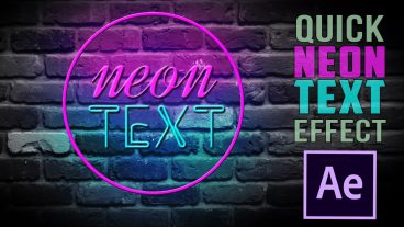 After Effects Tutorial: Neon Text Animation in After Effects 2018