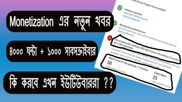টিউনসটি শুধু মাত্র ইউটিউবারদের জন্য New Monetization Rules For YouTube 2018