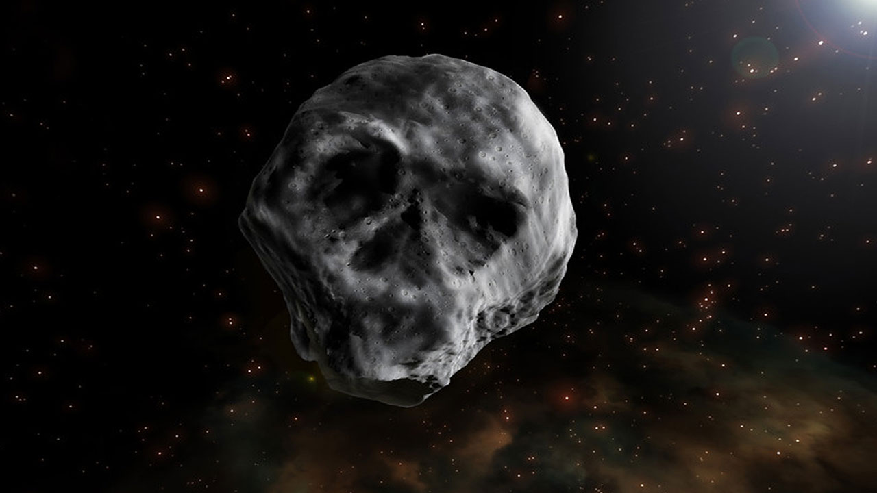 মহাকাশে পাওয়া গেছে মাথার খুলির মতো দেখতে এক ভয়ঙ্কর গ্রহাণু Asteroid Looks Like Human Skull TB 145 1