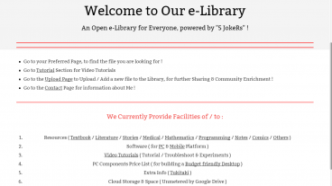 e-Library by 5 JokeRs
