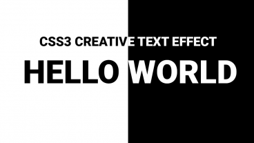 CSS3 Black And White Creative Text Effect