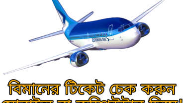 বিমানের টিকেট চেক করুন মোবাইল বা কম্পিউটার দিয়ে