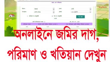 আপনার জমি মৌজার দাগ নাম্বার দিয়ে জমির পরিমাণ ও কার নামে রেকর্ড খতিয়ান ইত্যাদি দেখে নিন অনলাইনে