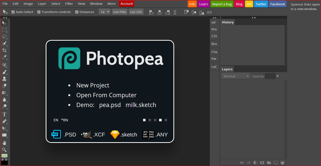photopea online photoshop