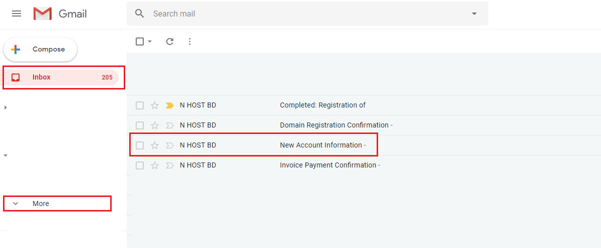 Mail Checking for cPanel in N host bd