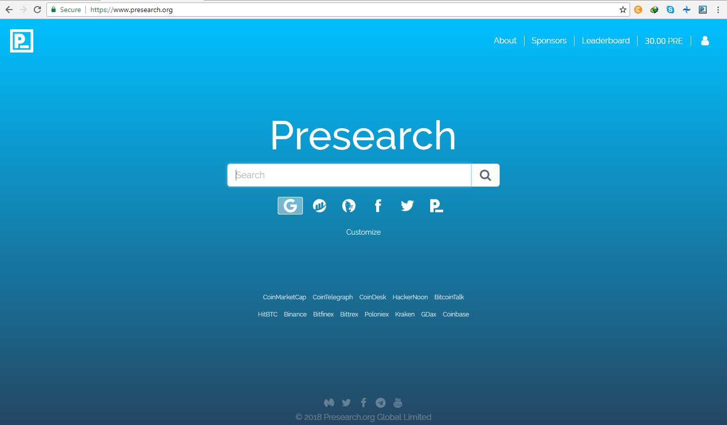 Presearch Search Engine