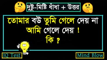 দুষ্টু-মিষ্টি ধাঁধা ০৩ :বাংলার শ্রেষ্ঠ মজার ধাঁধা