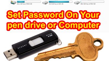 how to Set Password On Your pen drive or Computer  pen drive password protection