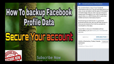 ফেইসবুক আইডির নিরাপত্তাঃ যেভাবে পুরো প্রোফাইলের ব্যাকাপ রাখবেন দেখে নিন