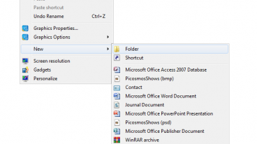নাম ছাড়াই ফোল্ডার তৈরি করুন