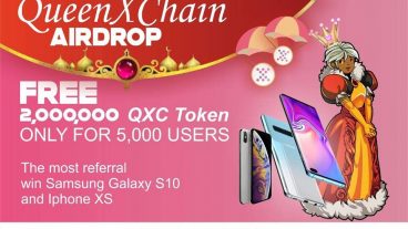 Win 1 Samsung Galaxy S10 And Iphone XS  with earn QXC airdrop coin