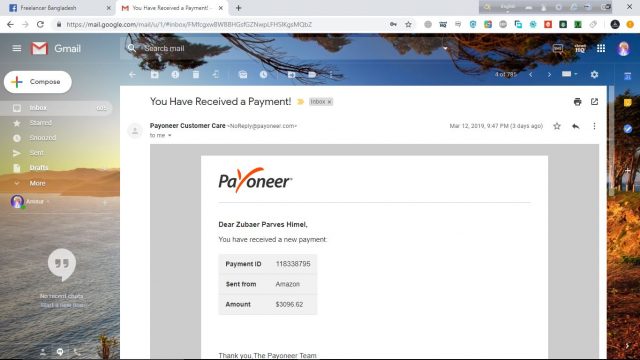 Amazon payment proof