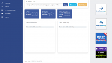 cryptomonsoon থেকে একাউন্ট করে ডলার ইনকাম করুন