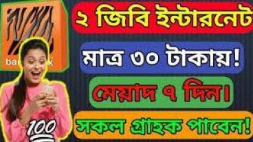 বাংলালিংক সিমে 30 টাকায় 2জিবি ইন্টারনেট