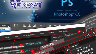 ফটোশপ বেসিক ইন্টারফেস Photoshop Basic Interface পরিচিত