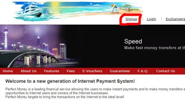 Perfect money signup