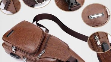 Anti Theft Chest Bag Travel Daypack with USB Charging Port