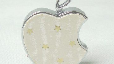 Apple shape USB charging lighter silver