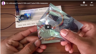 Dc voltmeter 3 wire 0-100v and 2 wire 0-30v measures