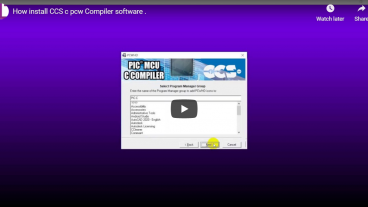 How install CCS c pcw Compiler software
