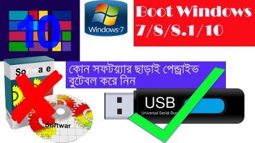 কোন সফটওয়্যার ছাড়াই Pendrive  বুটেবল করে নিন bootable usb for windows