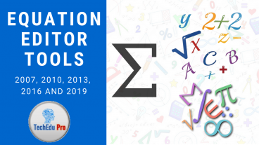 MS PowerPoint 2007, 2010, 2013, 2016 এবং 2016 তে Equation Tools ব্যবহার করে সহজে সূত্র লিখা
