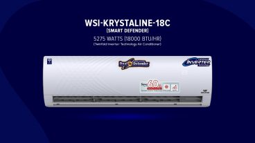 ভাইরাস প্রতিরোধী ডুয়াল ডিফেন্ডার প্রযুক্তি সহ দেড় টনের নতুন স্মার্ট ইনভার্টার এসি : WSI-KRYSTALINE-18C