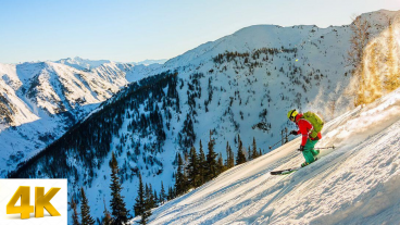 Cinematic Snow Mountain Freeriding The Steep Mountains Of Chamonix