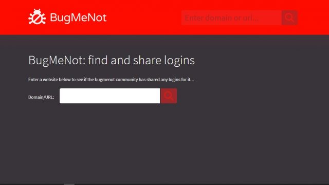 bugmenot ওয়েবসাইট