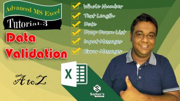 Advanced MS Excel Tutorial 3  Data Validation  A Z Bangla Tutorial