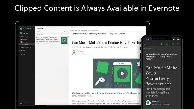 Evernote web clipper