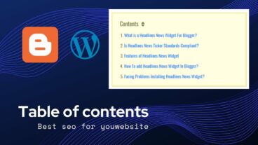 How to add Table of contents in blogger post