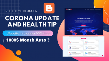 Corona Update And Health Tips Website in Blogger