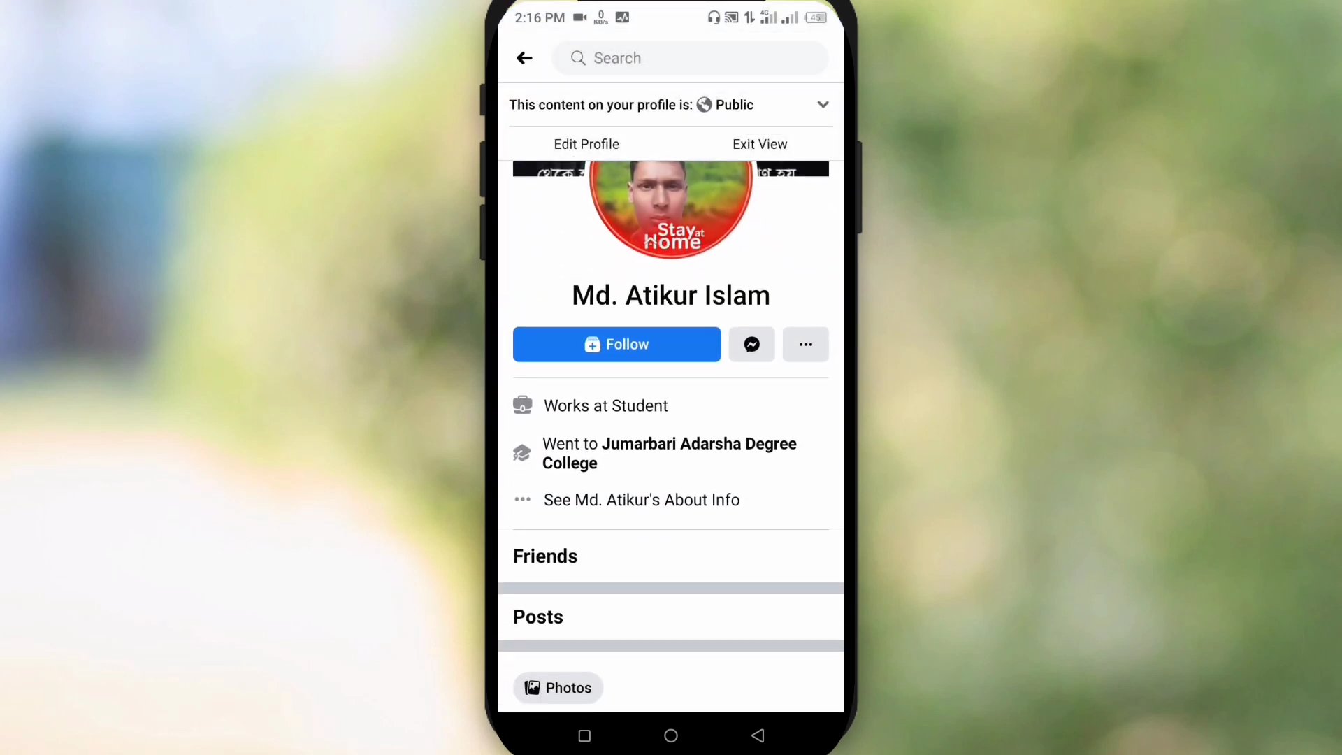 facebook follow button proved