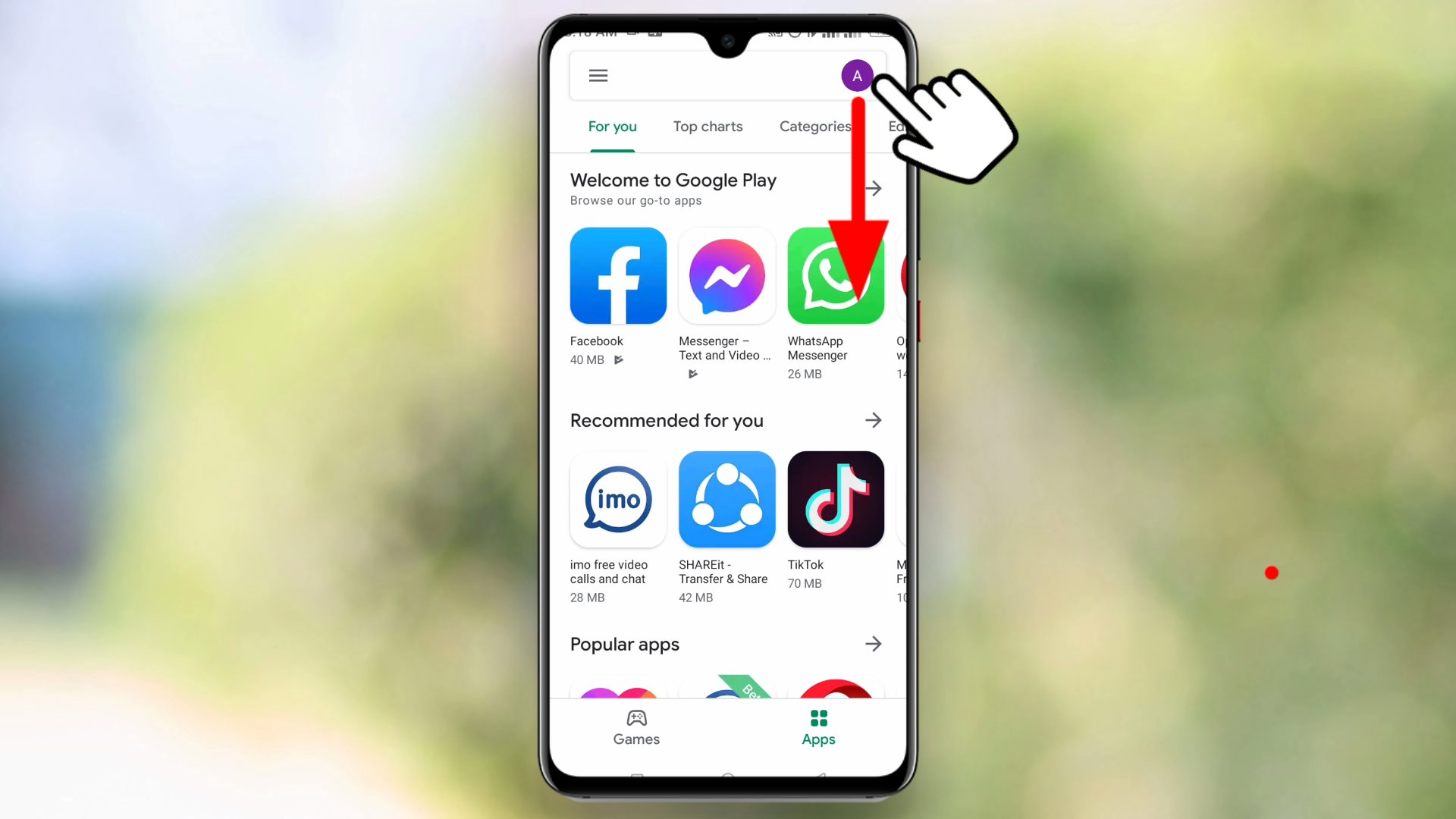 Play store account change