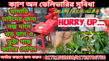 খড় কাটা ও ঘাস কাটা মেশিন চপার মেশিন Smart Farming BD