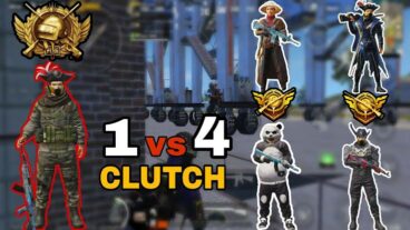 1 Vs 4 Clutch  Pubg Mobile  Full Squad Clutch