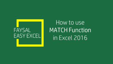 Match Function খুব সহজেই শিখে নিন