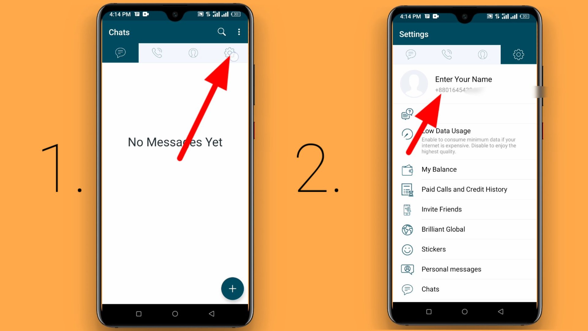 Brilliant app homepage