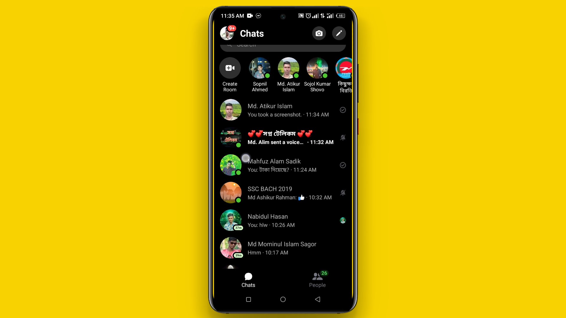 Messenger dark mode