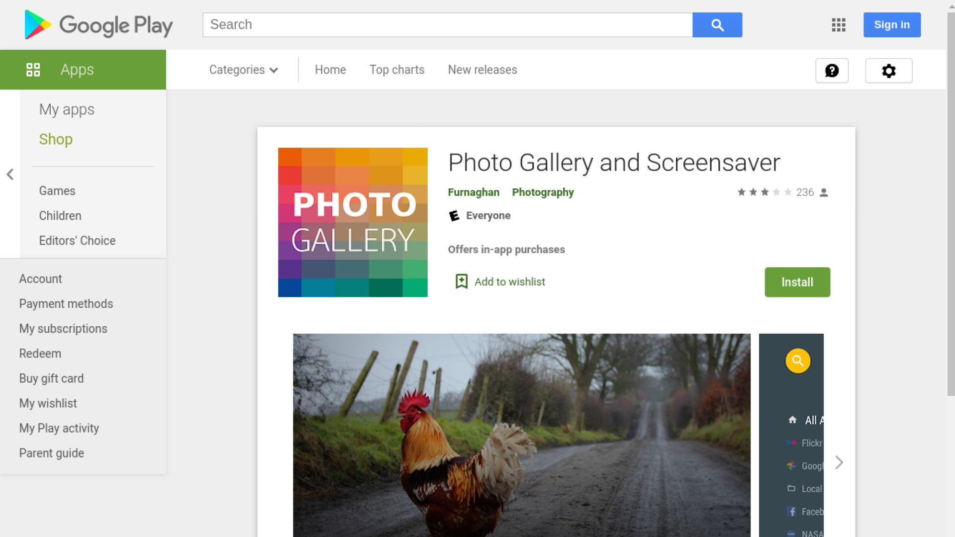 Photo Gallery and Screensaver