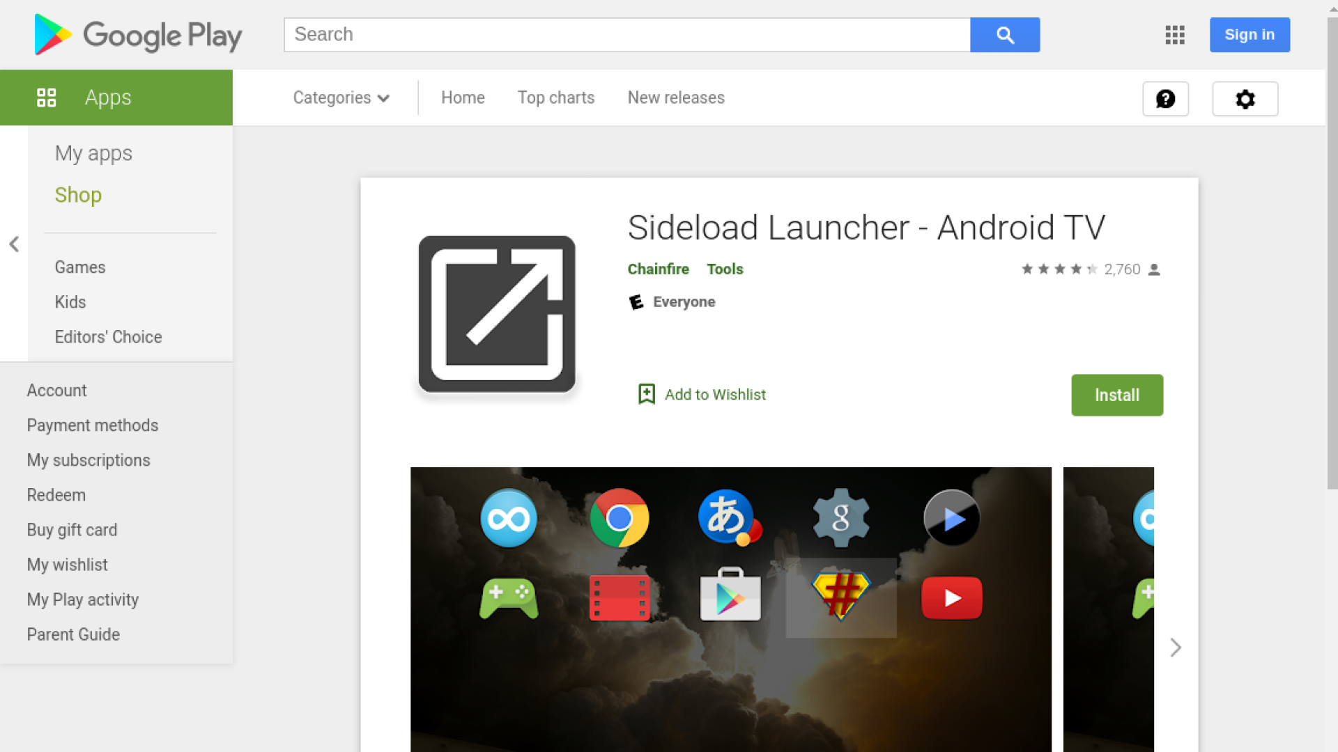 Sideload Launcher - Android TV