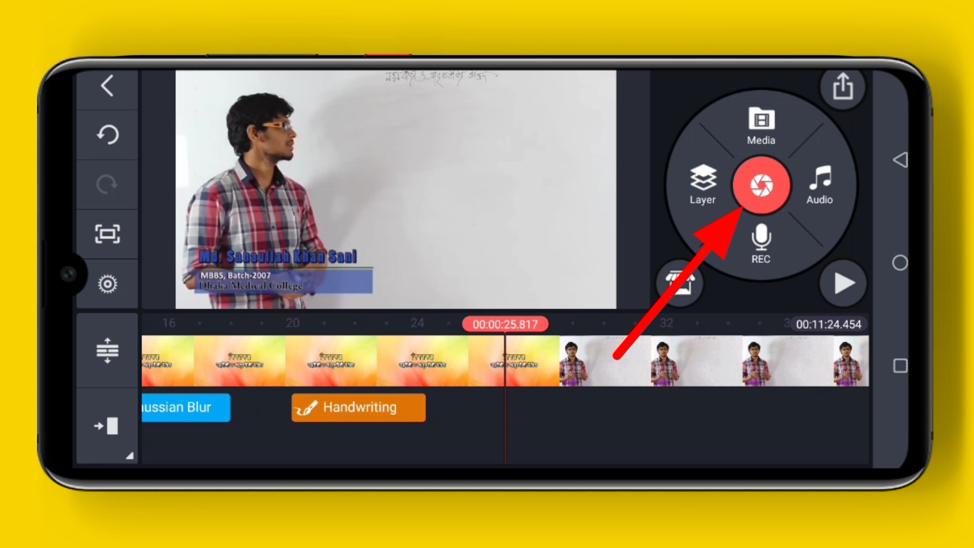 Kinemaster app video record