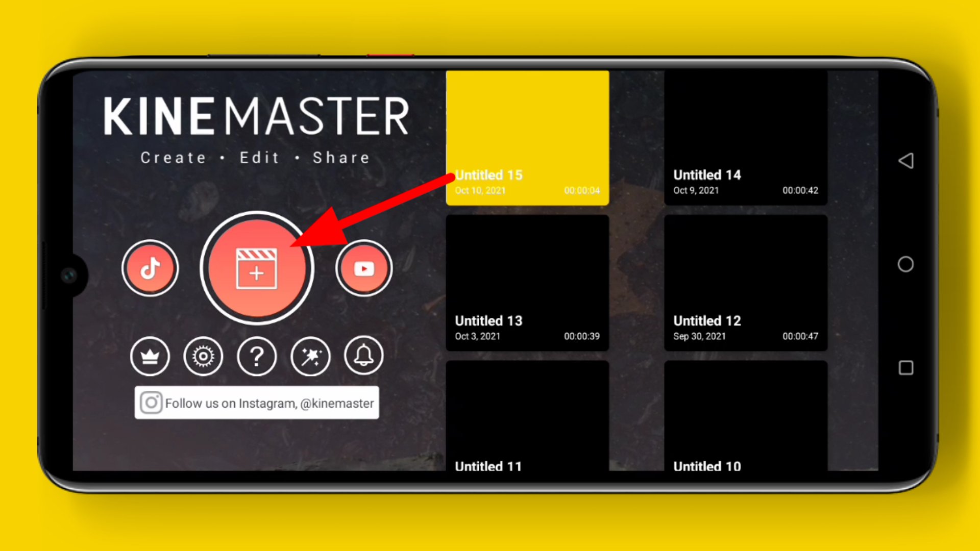 Kinemaster video create icon