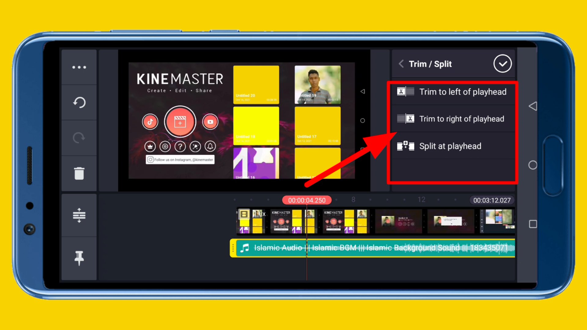 KineMaster audio cutting