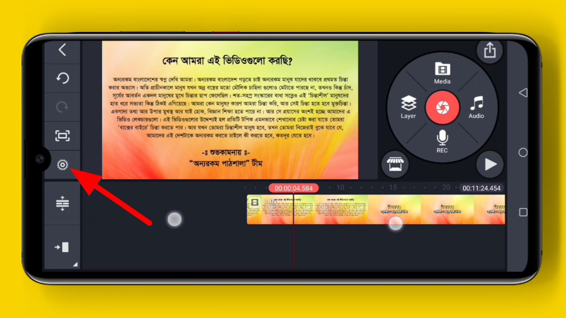 kinemaster app video editing setting