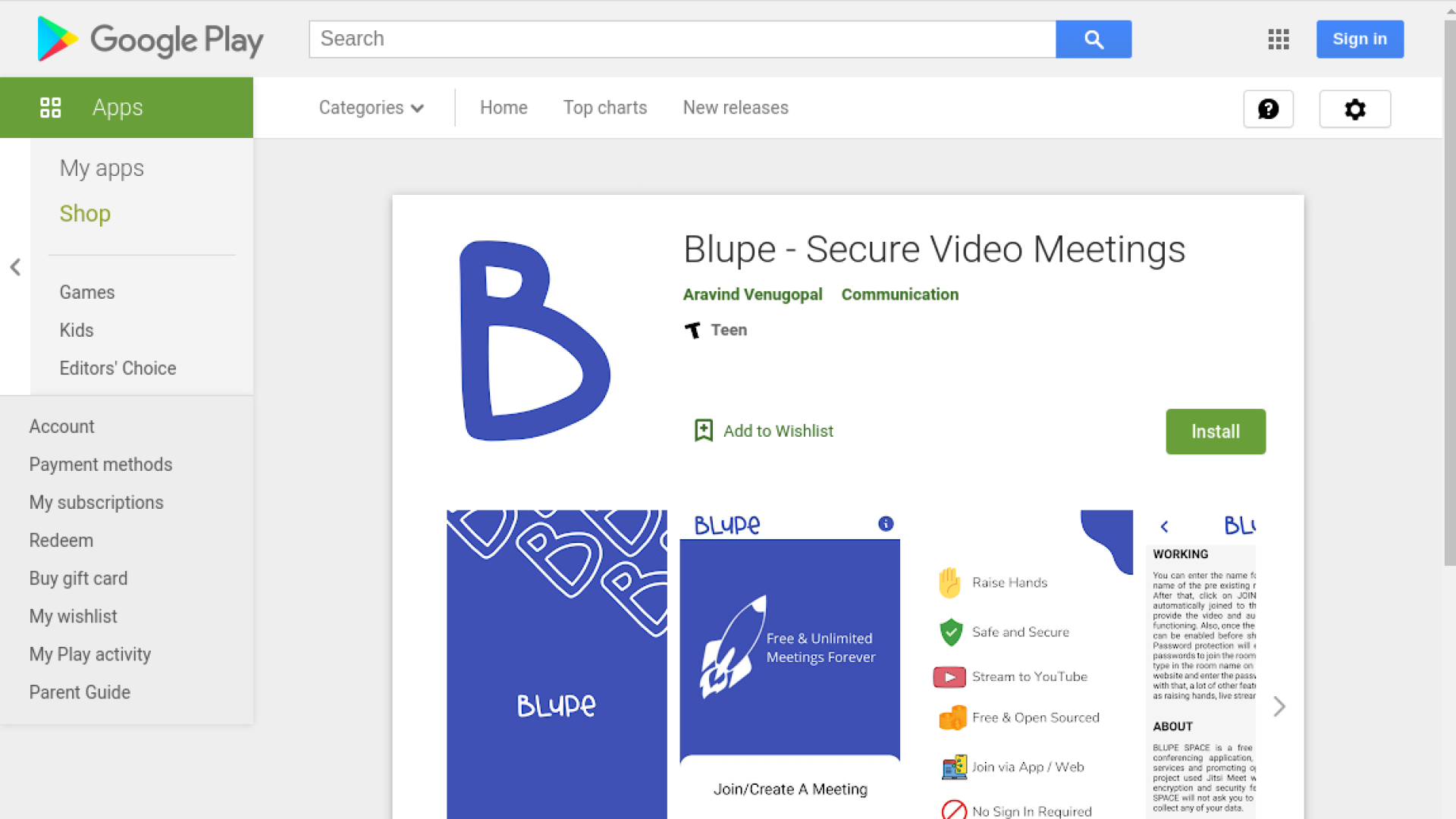 BLUPE - ভিডিও মিটিং করুন সাইন-আপ এর ঝামেলা ছাড়াই