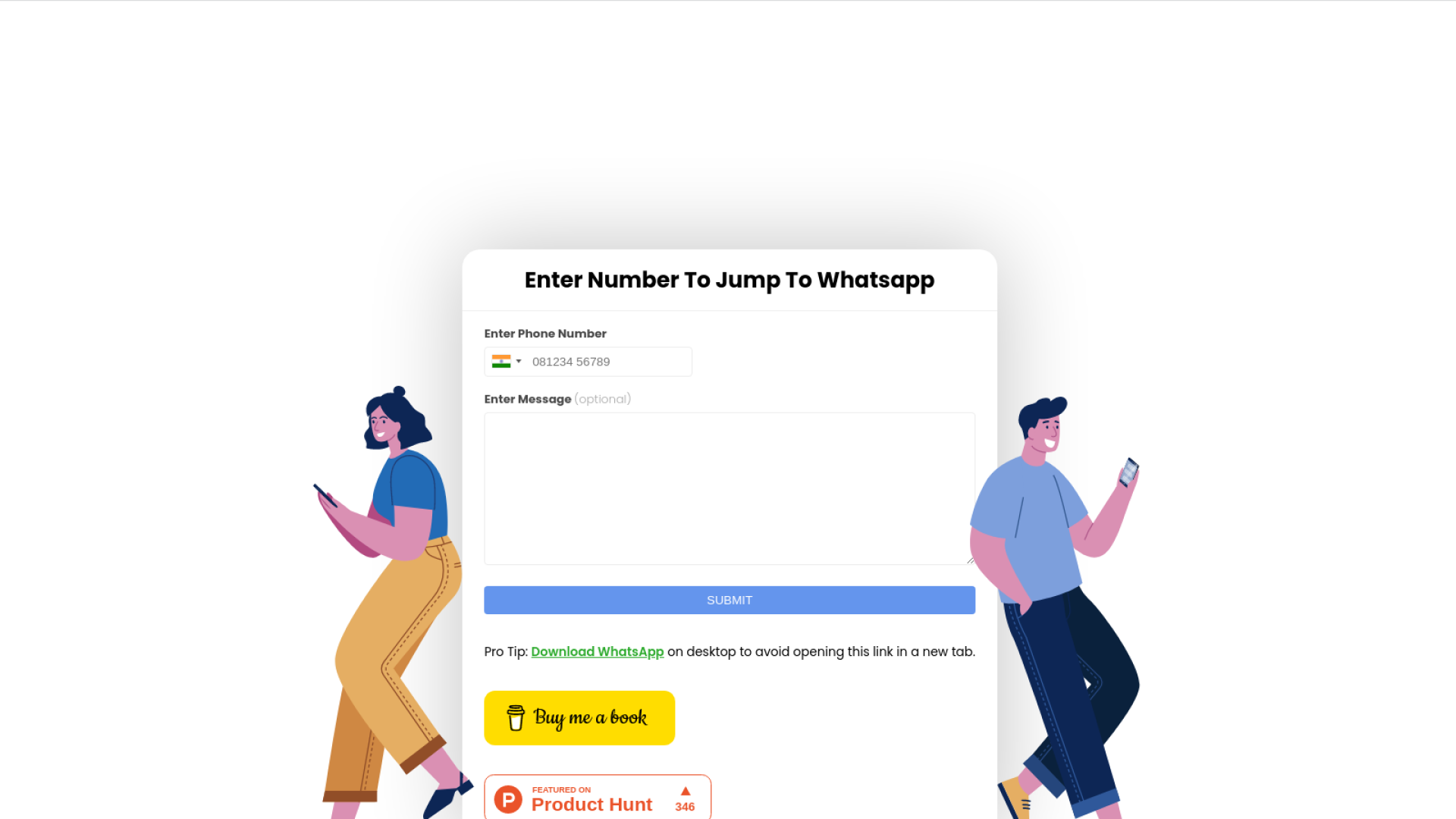 Whatso - হোয়াটসঅ্যাপ লিংক জেনারেটর ওয়েবসাইট